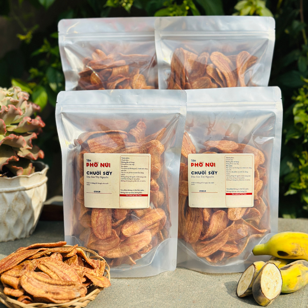 Chuối Sấy Giòn - 1Kg (4 túi 250gram)